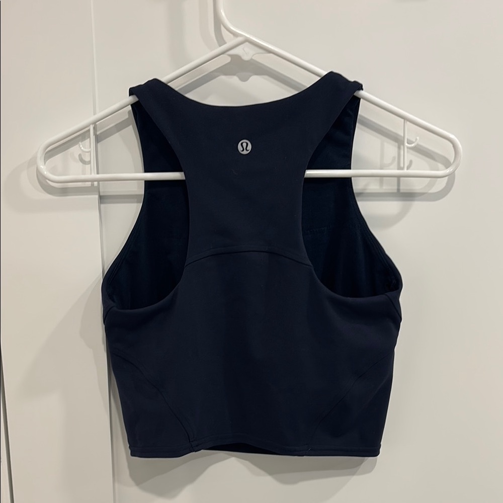 lululemon athletica Navy Blue Fitted Crop Top